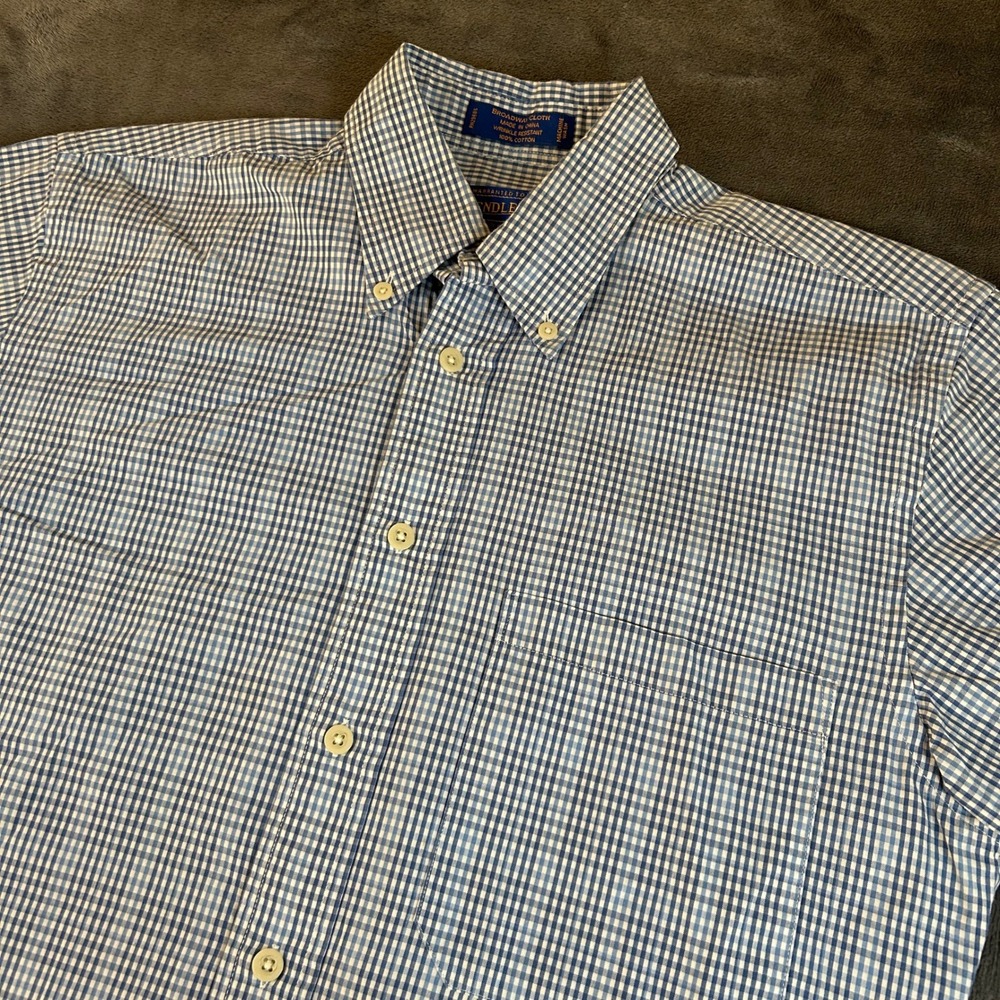 Pendleton Button Up Gingham Shirt Broadway Cloth … - image 1